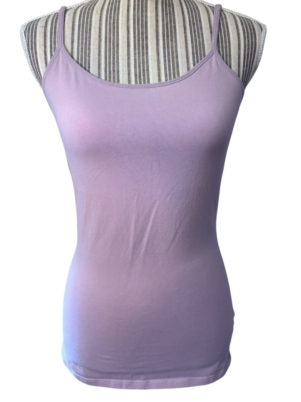 Express Camisole Medium Lilac Purple Adjustable Spaghetti Straps Cotton Stretch